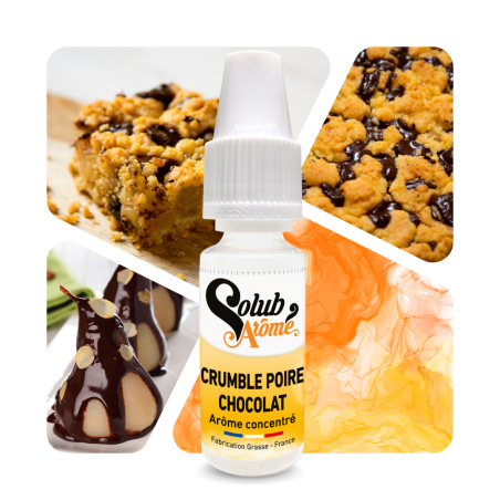 Crumble poire chocolat - Arôme concentré e-Iiquide - Solubarome Pro