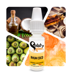 Rhum coco - Arôme concentré e-Iiquide - Solubarome Pro