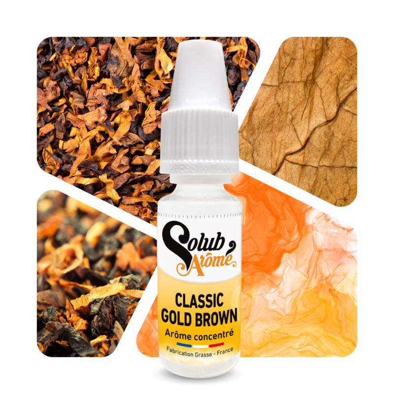 Tabac Gold brown - Arôme concentré e-Iiquide - Solubarome Pro