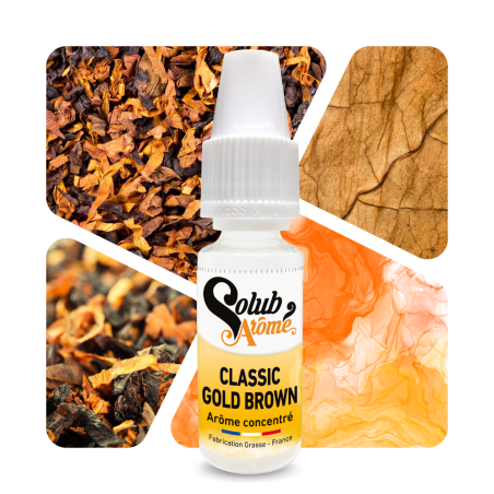 Tabac Gold brown - Arôme concentré e-Iiquide - Solubarome Pro